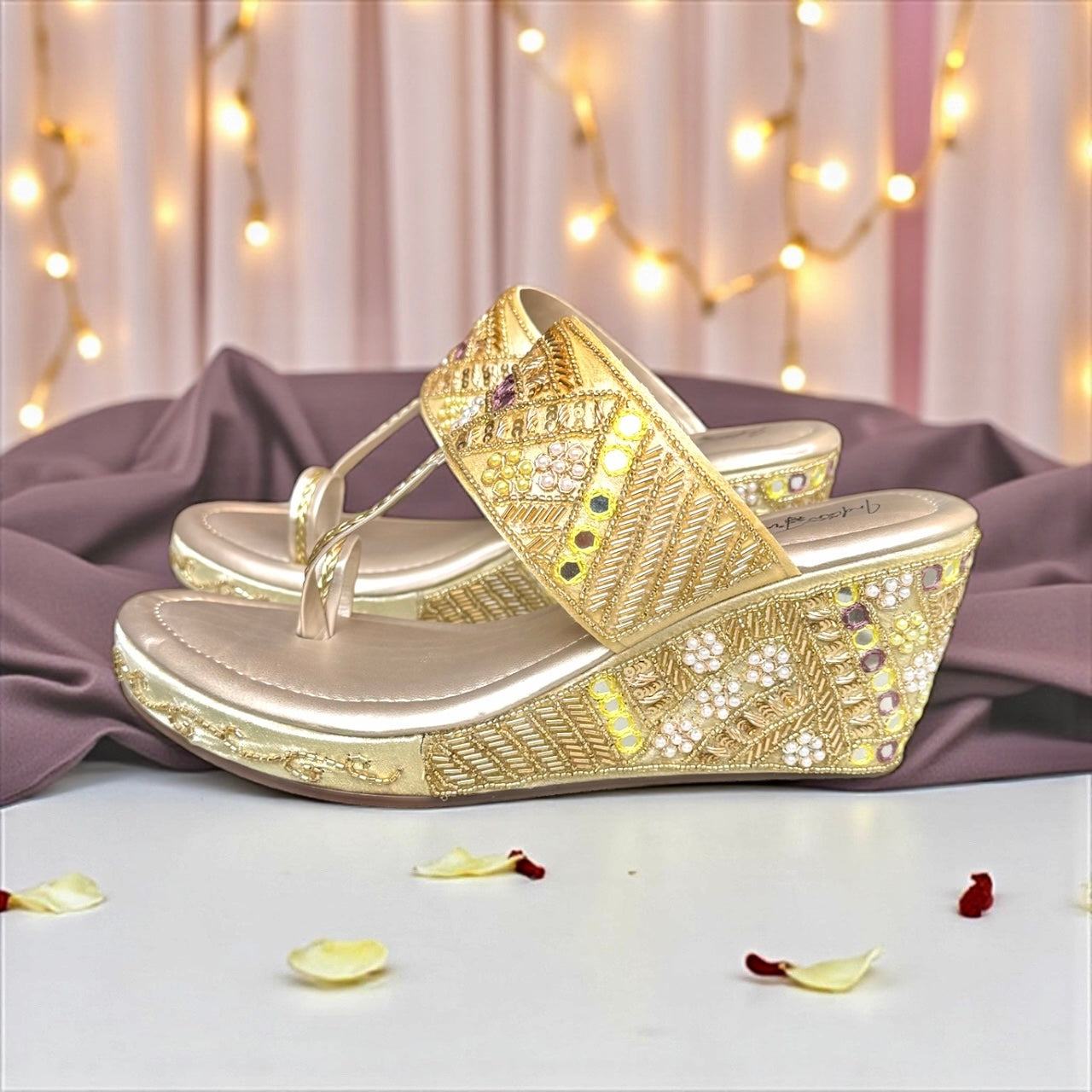 Gold Whisper Kolha Wedge
