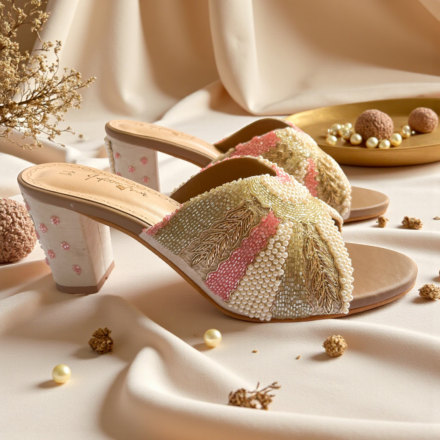 Blush Pearl Block Heel