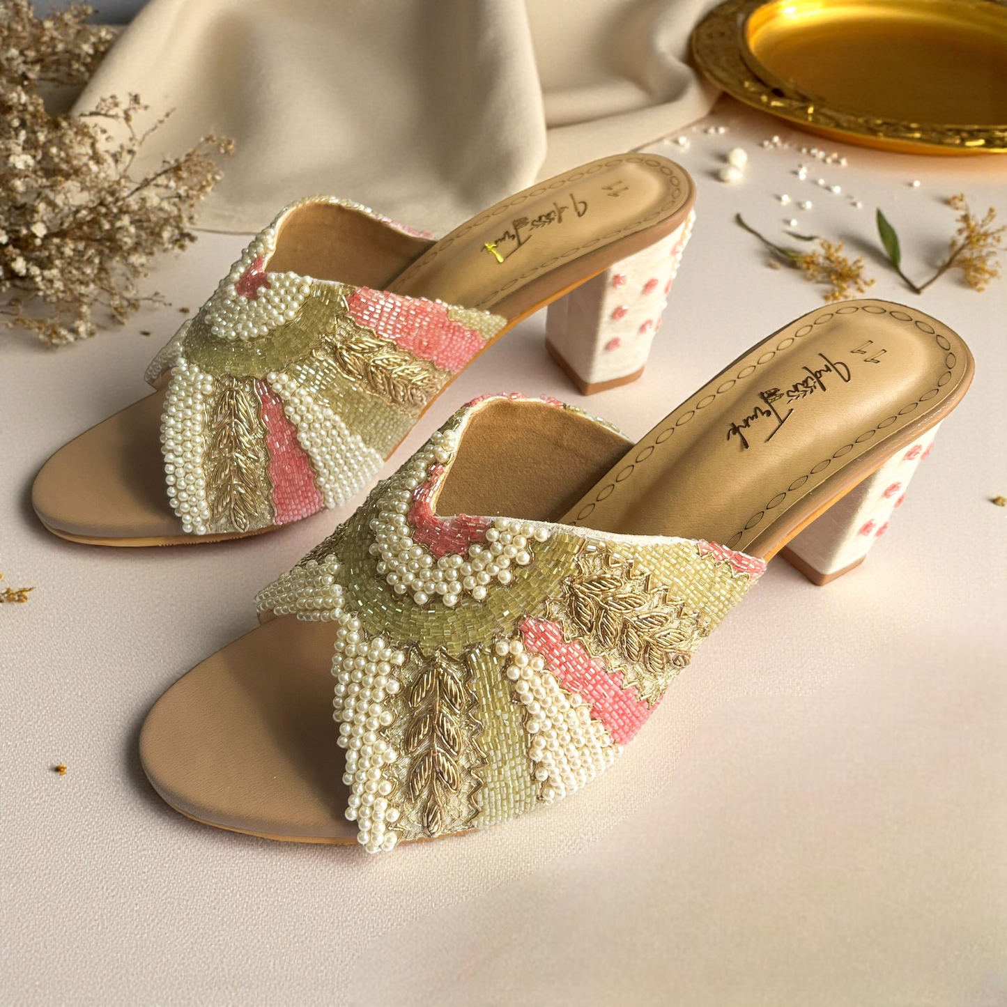 Blush Pearl Block Heel