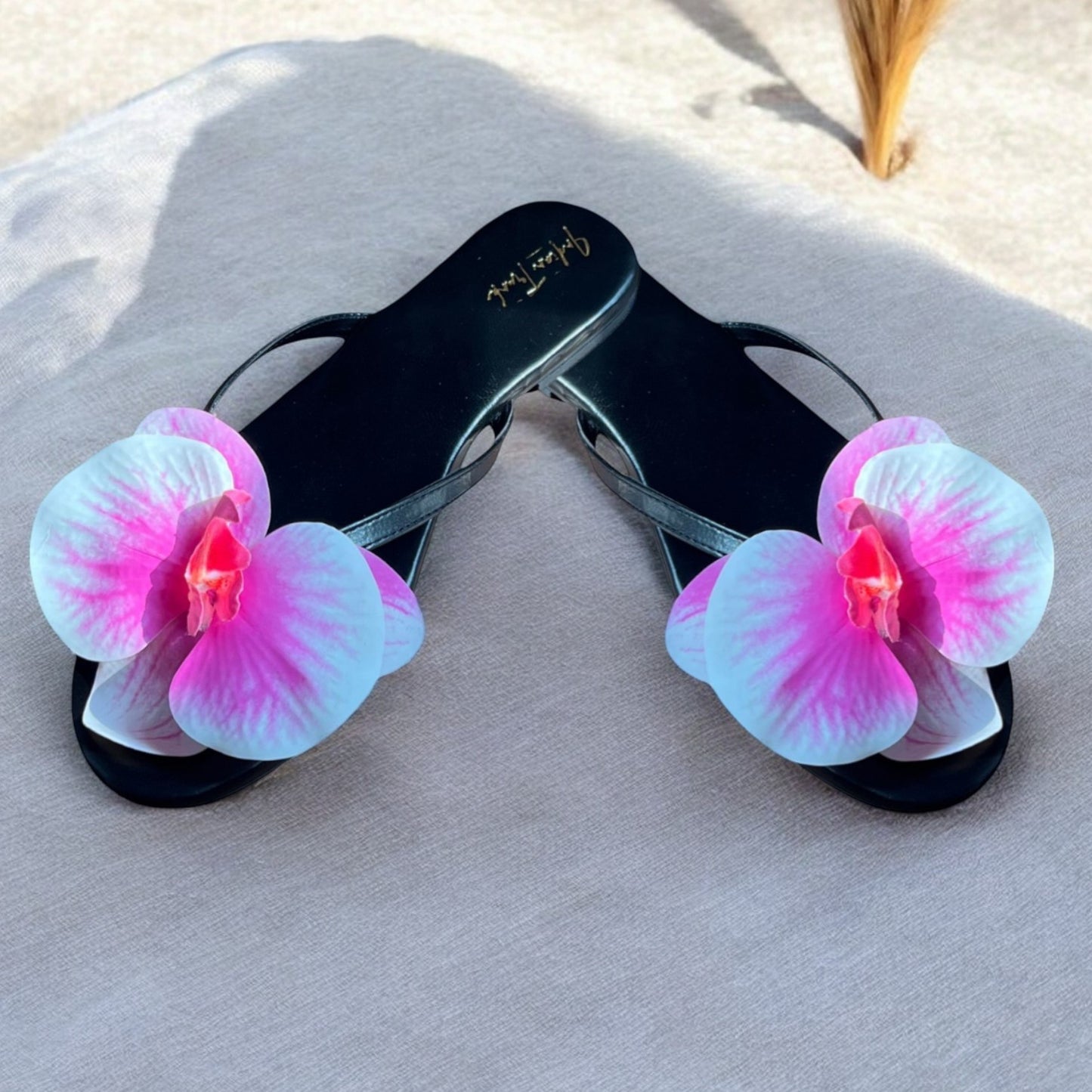 Floral Bloom FlipFlops - Midnight Rose