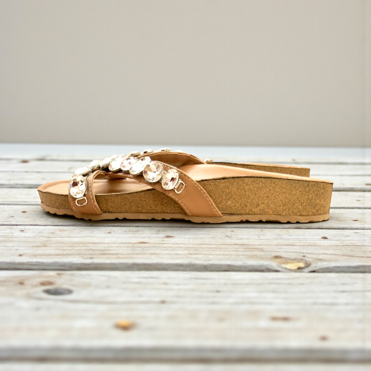 Bejeweled Comfort Slides