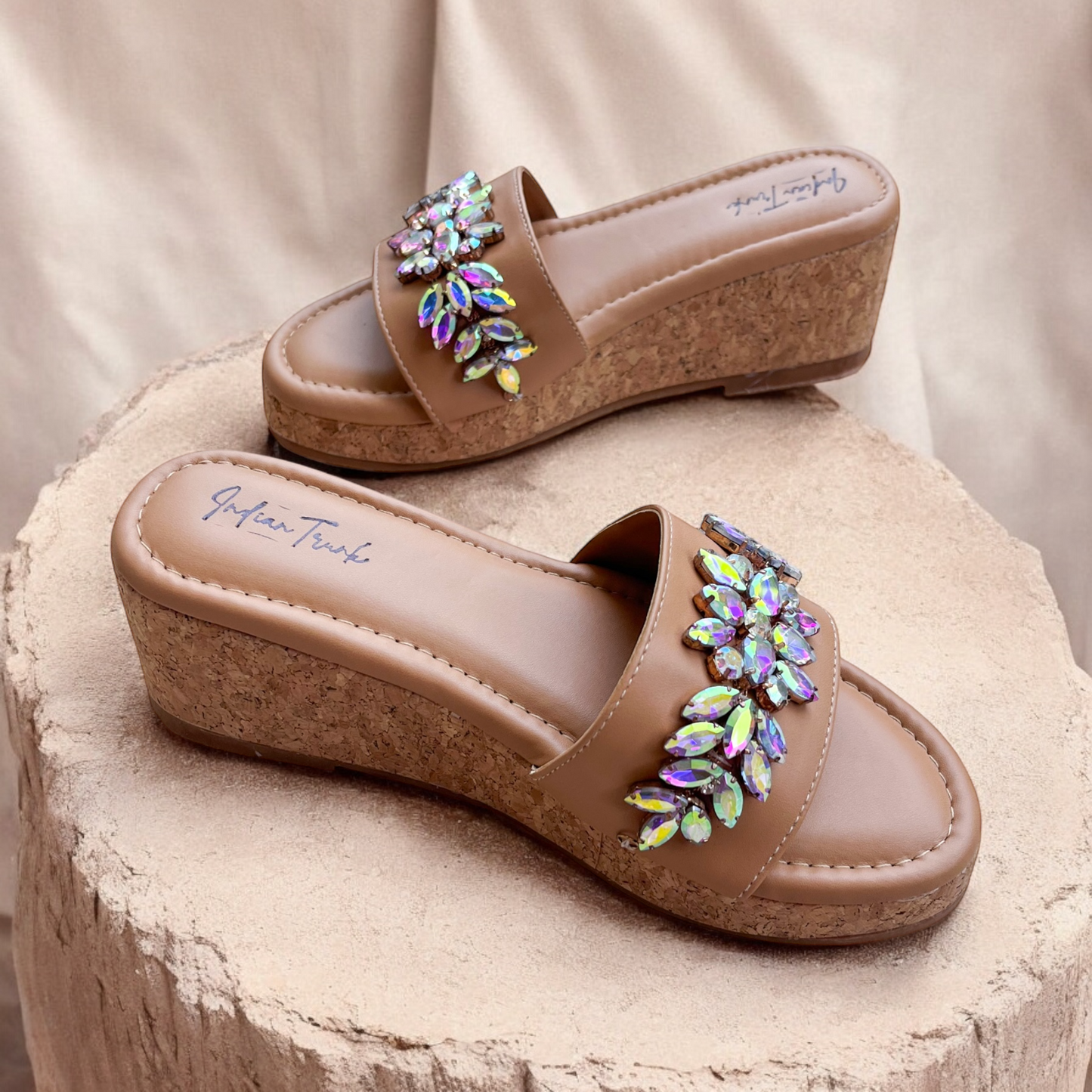 Holo Stone Wedge Heels