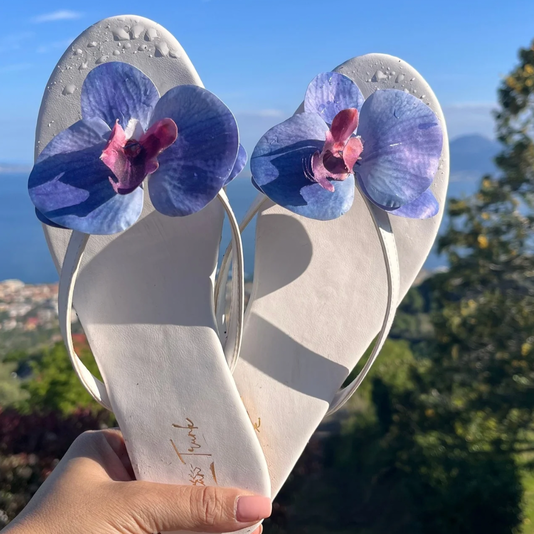Floral Bloom FlipFlops - Sky Bud