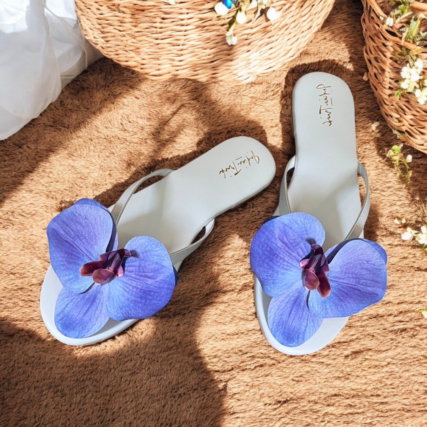 Floral Bloom FlipFlops - Sky Bud