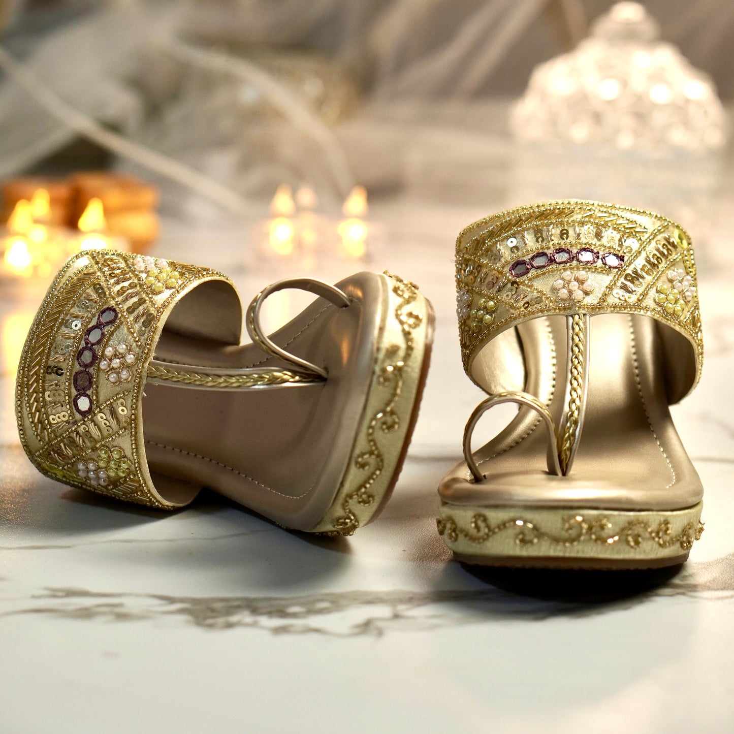 Gold Whisper Kolha Wedge