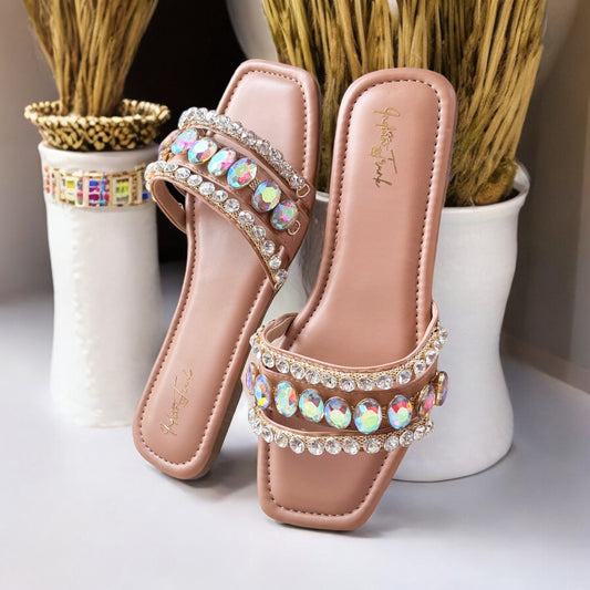 Holographic Crystal Slip-On Flats – Prism Spark