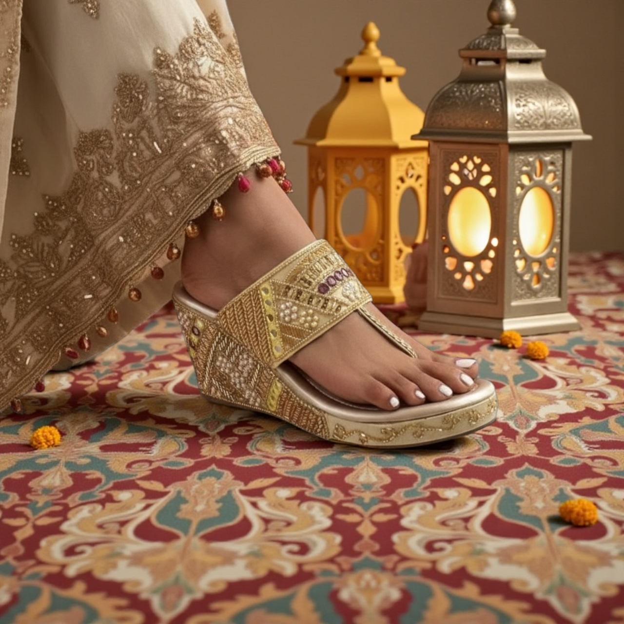 Gold Whisper Kolha Wedge