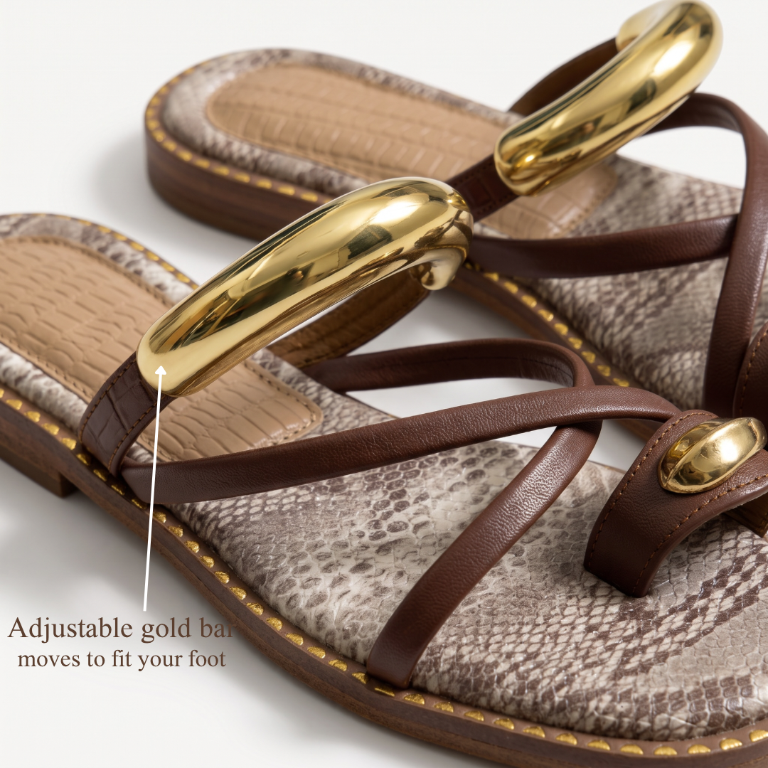 Gold Toe Ring Sandals