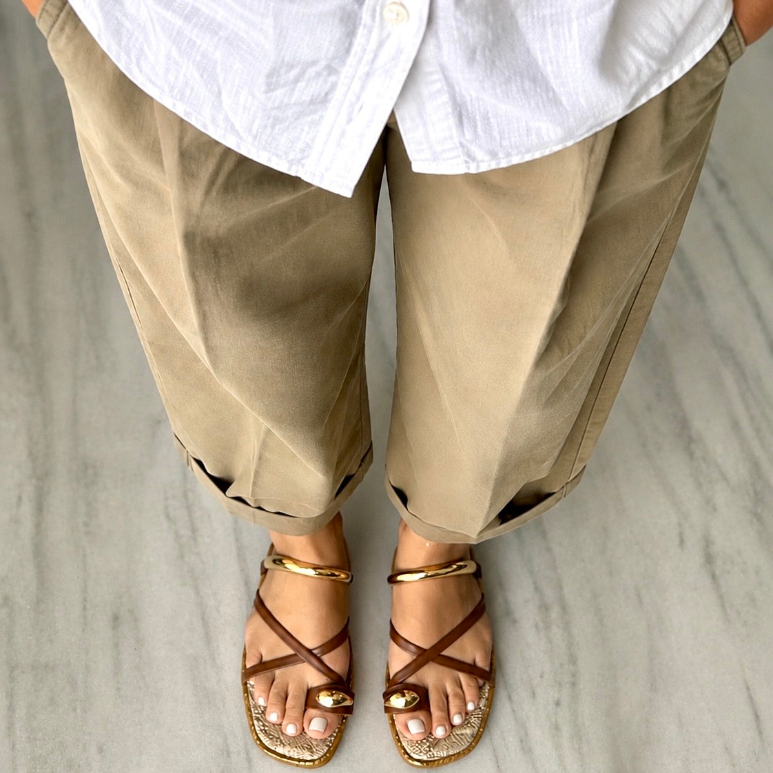 Gold Toe Ring Sandals