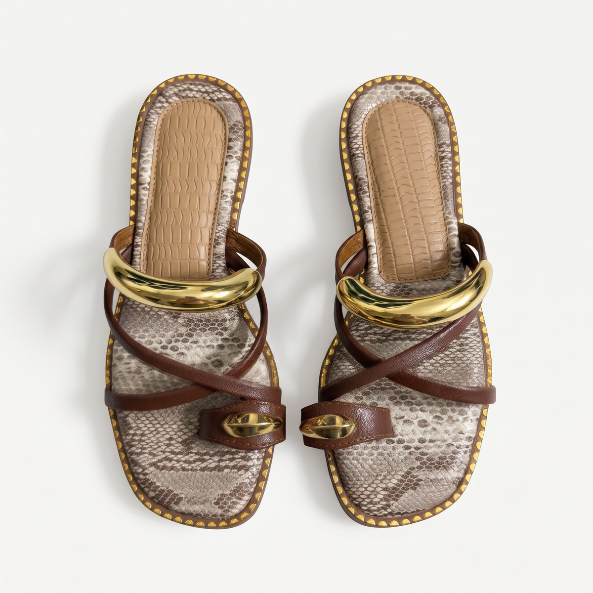 Gold Toe Ring Sandals
