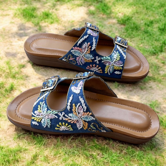 Wandering Wildflowers – Denim Blue