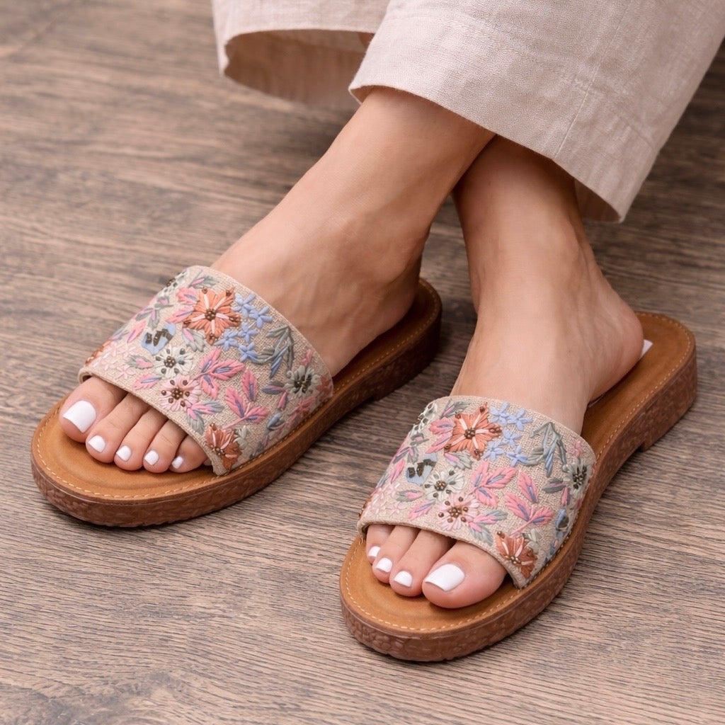 Cloud Comfort Floral Slides