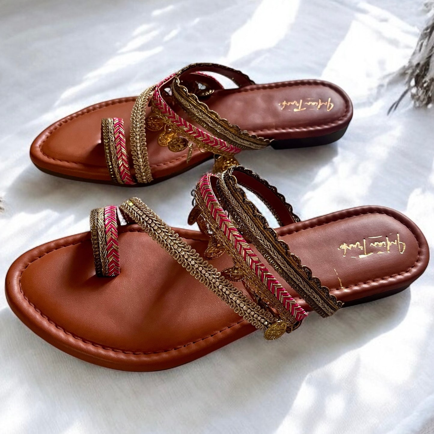 Boho Charm Coin Sandals
