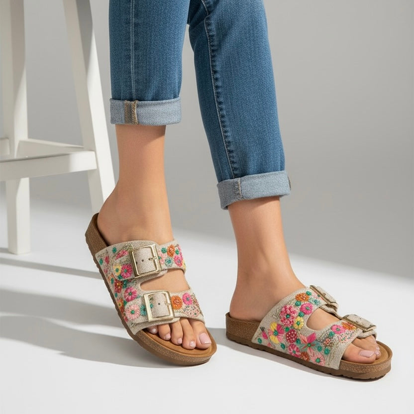 Rosie Double Strap Slides Sandal
