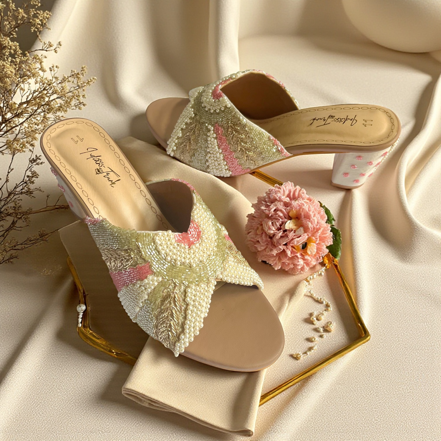 Blush Pearl Block Heel