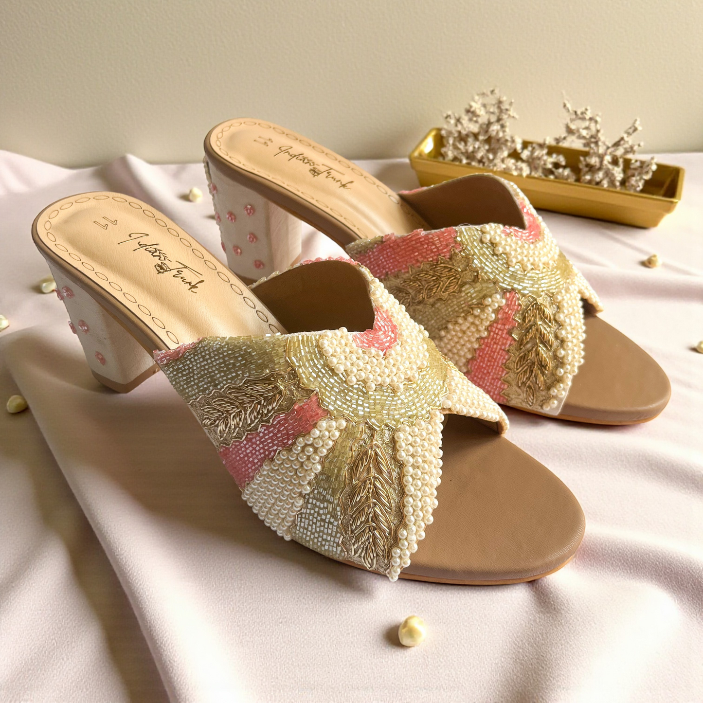 Blush Pearl Block Heel