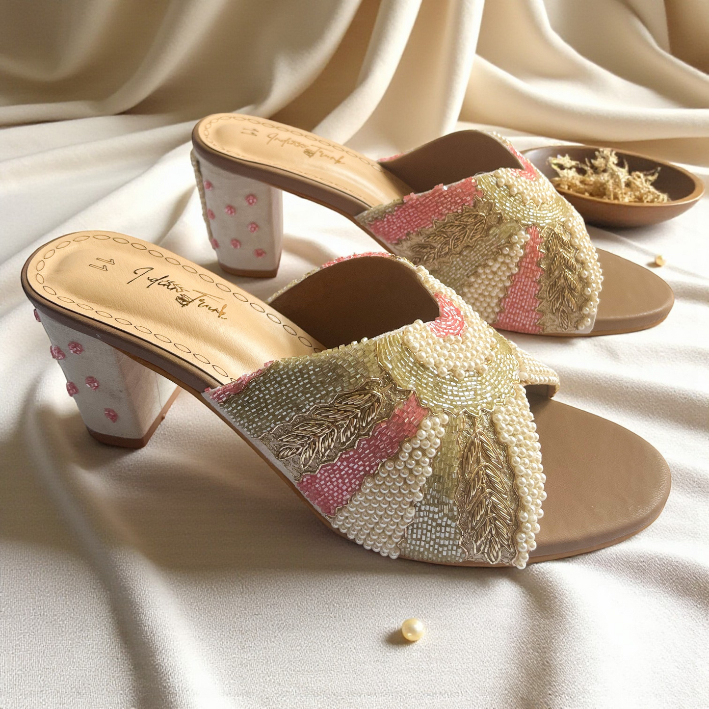 Blush Pearl Block Heel