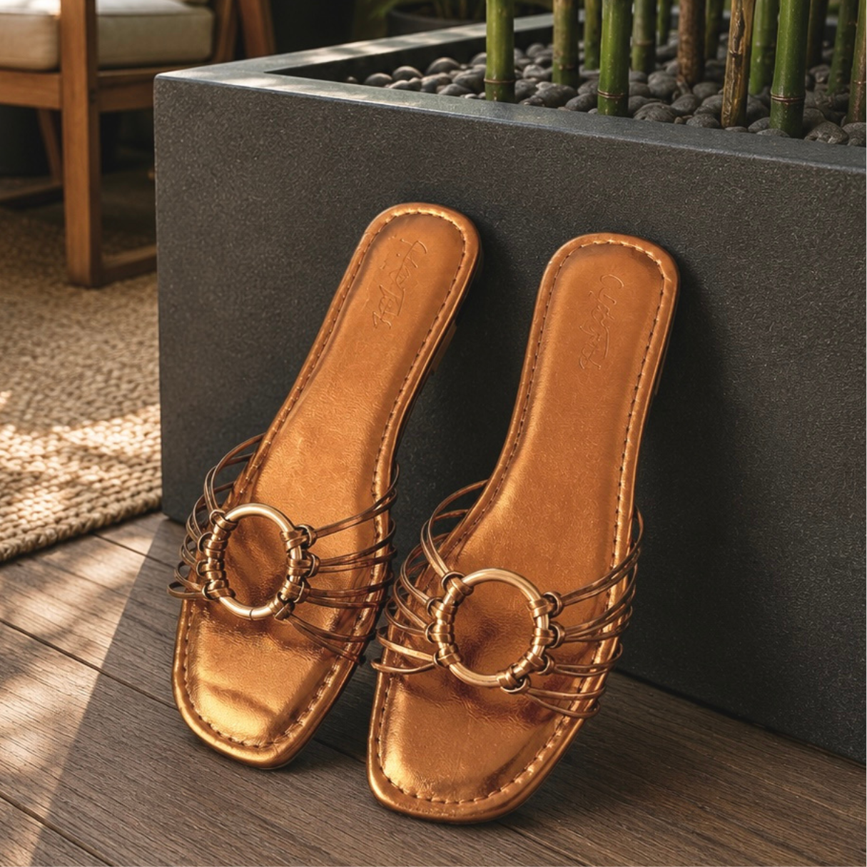 Luna Ring Flats - Bronze