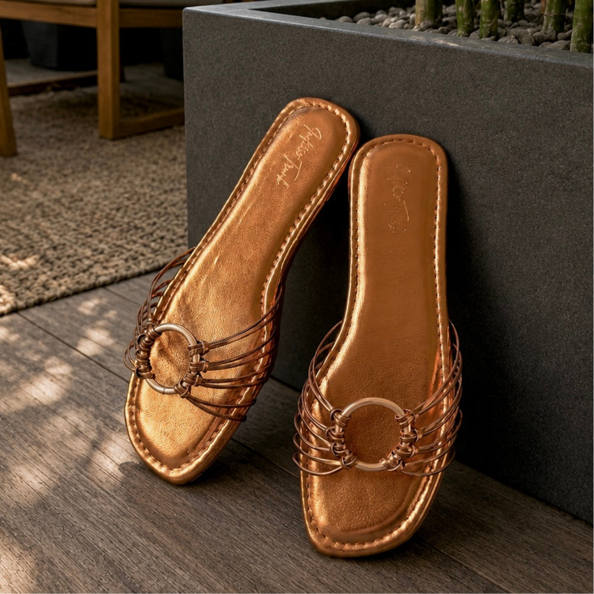 Luna Ring Flats - Bronze