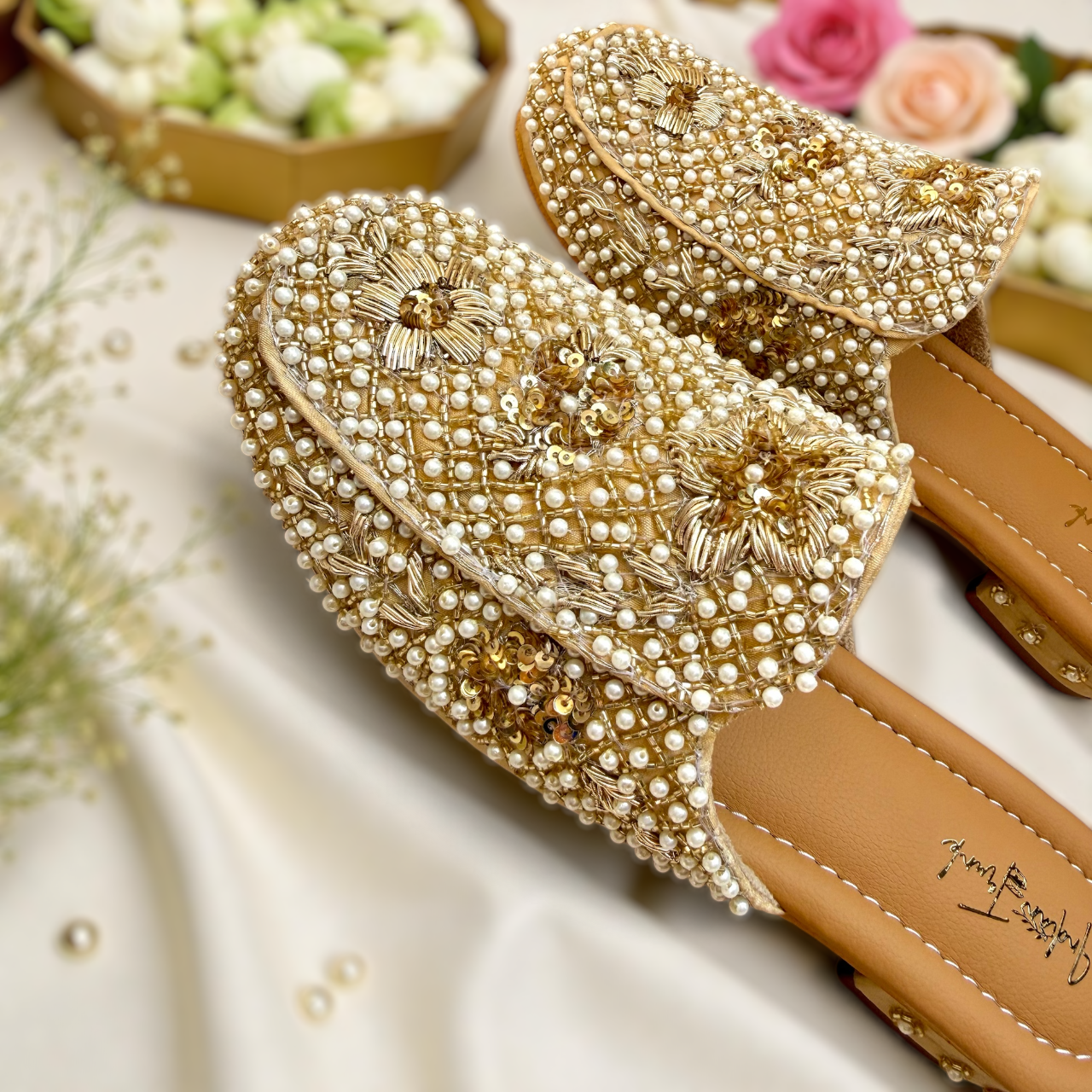 Moonlit Pearl Mules