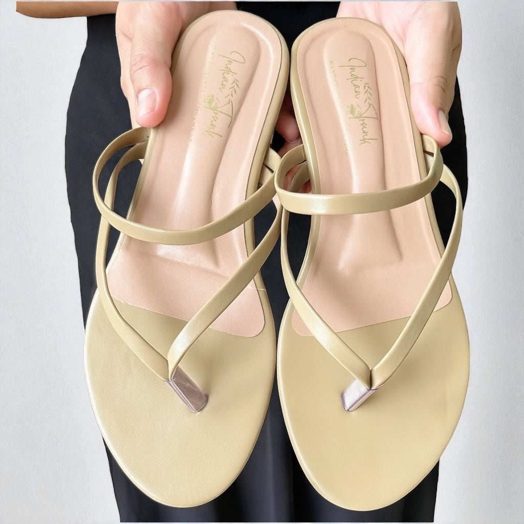 Everyday Luxe Flats - Nude Beige