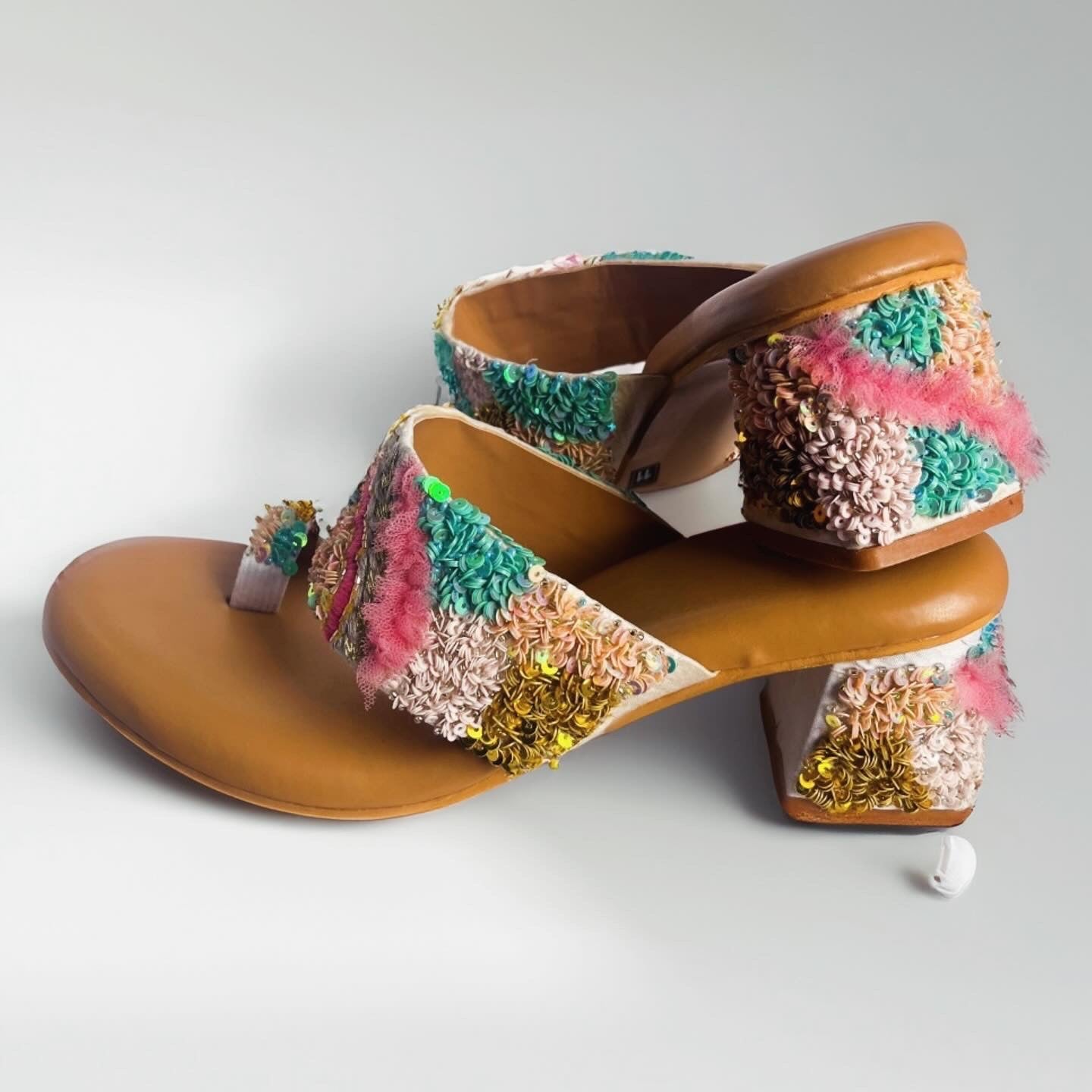 Confetti Bloom Block Heels