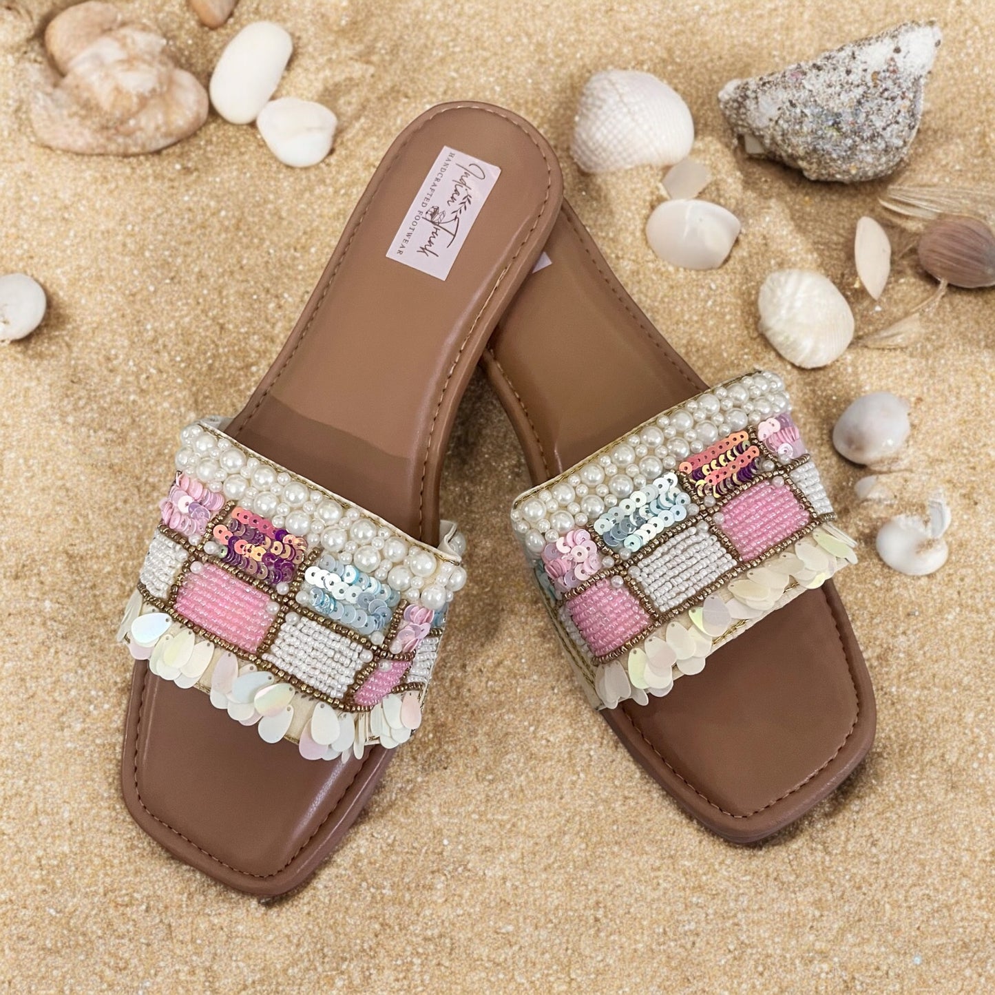 Bead Parade - Embroidered Flat Sliders
