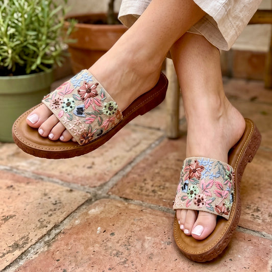 Cloud Comfort Floral Slides
