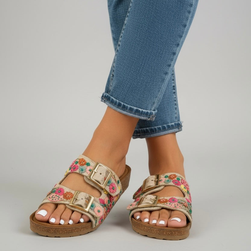Rosie Double Strap Slides Sandal