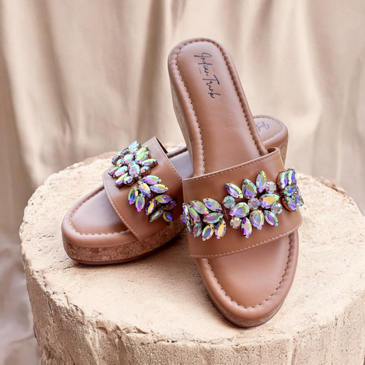 Holo Stone Wedge Heels
