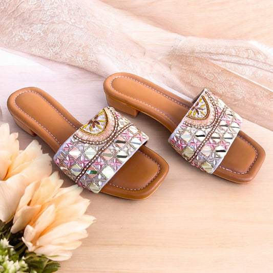 Mirror Maze Short Heel Sliders