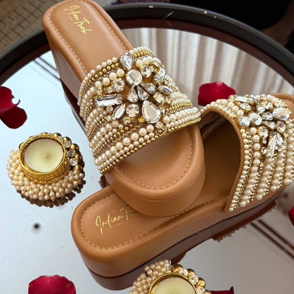 Pearl Glow Wedge Heels